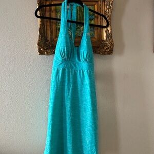 Turquoise Halter Swim Coverup